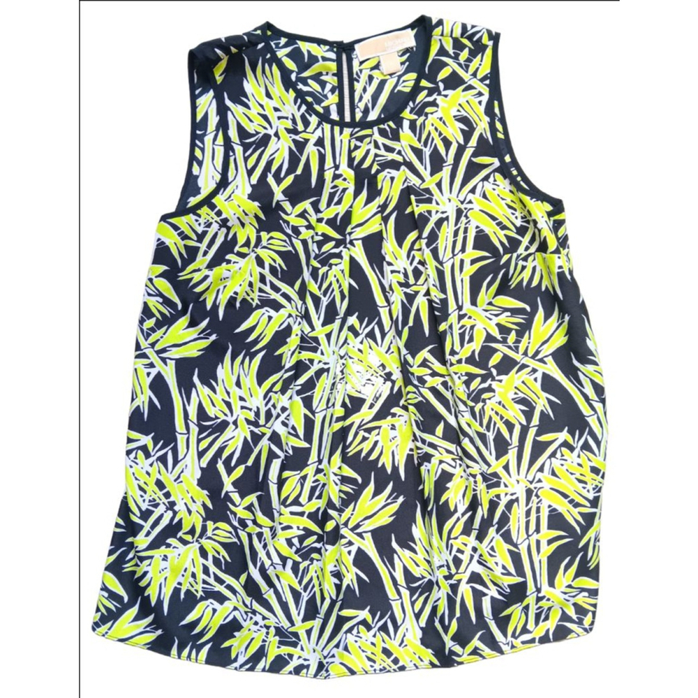 Women's Michael Kors Tank Top Size S Black Yellow